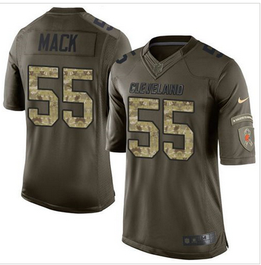 Nike Cleveland Browns #55 Alex Mack Green Men 27s Stitched NFL Limited Salute to Service Jersey