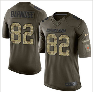 Nike Cleveland Browns #82 Gary Barnidge Green Men 27s Stitched NFL Limited Salute to Service Jersey