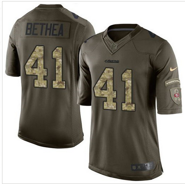 Nike San Francisco 49ers #41 Antoine Bethea Green Men 27s Stitched NFL Limited Salute to Service Jer