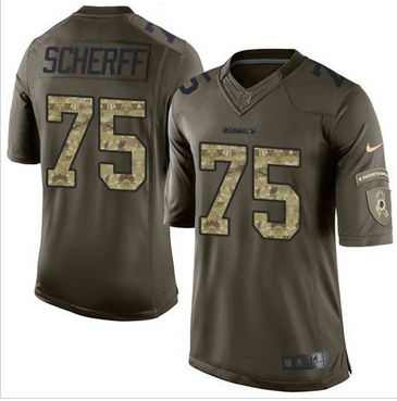 Nike Washington Redskins #75 Brandon Scherff Green Men 27s Stitched NFL Limited Salute to Service Je