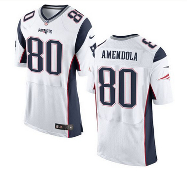 Nike New England Patriots #80 Danny Amendola White Men 27s Stitched NFL New Elite Jersey