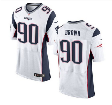 Nike New England Patriots #90 Malcom Brown White Men 27s Stitched NFL New Elite Jersey