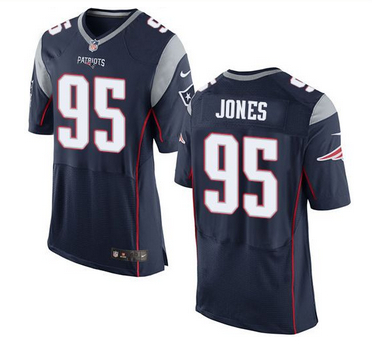 Nike New England Patriots #95 Chandler Jones Navy Blue Team Color Men 27s Stitched NFL New Elite Jer