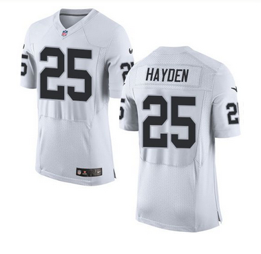 Nike Oakland Raiders #25 D J  Hayden White Men 27s Stitched NFL New Elite Jersey