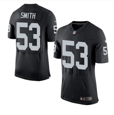 Nike Oakland Raiders #53 Malcolm Smith Black Team Color Men 27s Stitched NFL New Elite Jersey