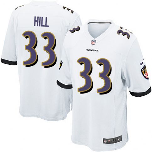 Nike Baltimore Ravens #33 Will Hill White Men 27s Stitched NFL New Elite Jersey