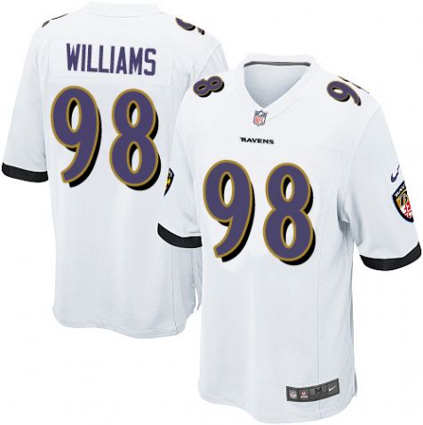 Nike Baltimore Ravens #98 Brandon Williams White Men 27s Stitched NFL New Elite Jersey