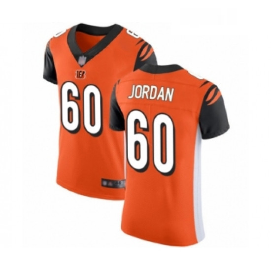 Mens Cincinnati Bengals 60 Michael Jordan Orange Alternate Vapor Untouchable Elite Player Football J