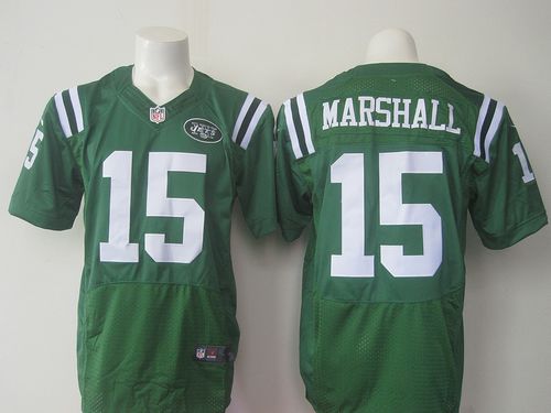 Nike New York Jets #15 Brandon Marshall Green Men 27s Stitched NFL Elite Rush Jersey