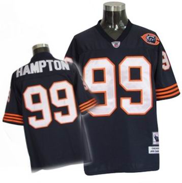 Chicago Bears 99 HAMPTON blue throwback jerseys mitchellandness