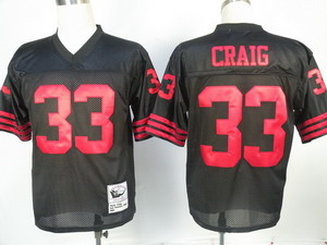 San Francisco 49ers 33 Craig Black throwback Jerseys