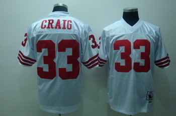 Francisco 49ers 33 Roger Craig white Jerseys Throwback