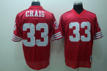 Francisco 49ers 33 Roger Craig Red Jerseys Throwback (1)