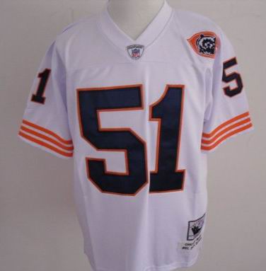 Chicago Bears 51 BUTKUS white mitchellandness Big Number