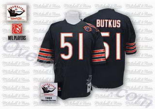 Chicago Bears 51 BUTKUS blue mitchell and ness Jersey