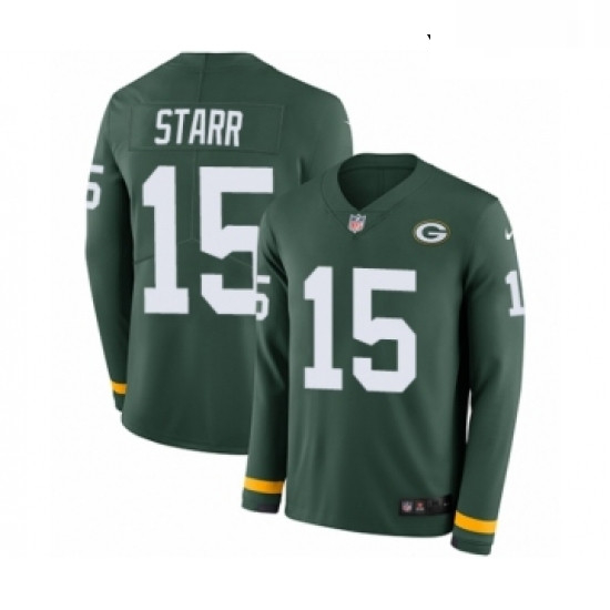 Youth Nike Green Bay Packers 15 Bart Starr Limited Green Therma 