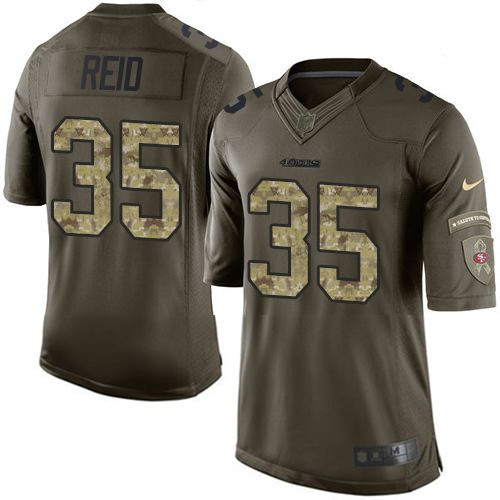 Nike 49ers #35 Eric Reid Green Youth Stitched NFL Limited Salute