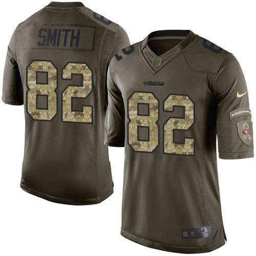 Nike 49ers #82 Torrey Smith Green Youth Stitched NFL Limited Sal