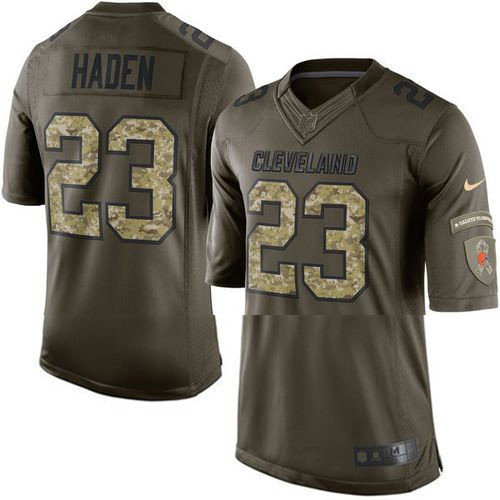 Nike Browns #23 Joe Haden Green Youth Stitched NFL Limited Salute to Service Jersey