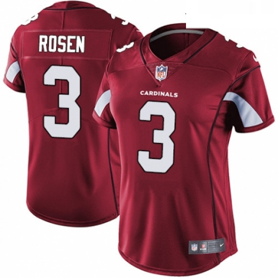 Womens Nike Arizona Cardinals 3 Josh Rosen Red Team Color Vapor Untouchable Limited Player NFL Jerse