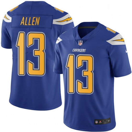 Men Nike Los Angeles Chargers 13 Keenan Allen Limited Electric Blue Rush Vapor Untouchable NFL Jerse