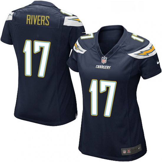 Womens Nike Los Angeles Chargers 17 Philip Rivers Game Navy Blue