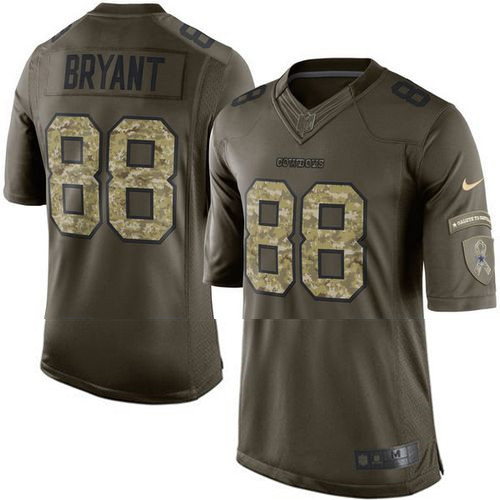 Nike Cowboys #88 Dez Bryant Green Color Youth Stitched NFL Limited Salute to Service Jersey