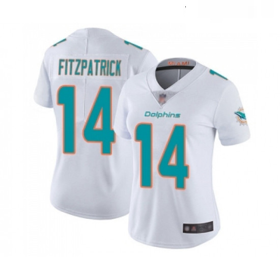 Womens Miami Dolphins 14 Ryan Fitzpatrick White Vapor Untouchabl