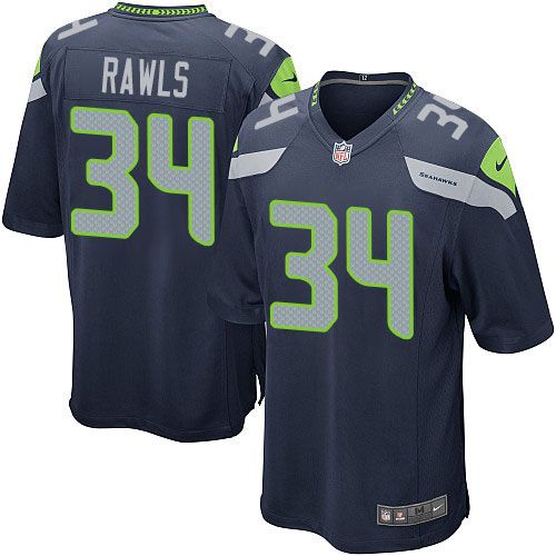 Nike Seahawks #34 Thomas Rawls Steel Blue Team Color Youth Stitc