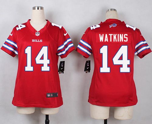 Nike Bills #14 Sammy Watkins Red Womens Stitched NFL Limited Rush Jersey