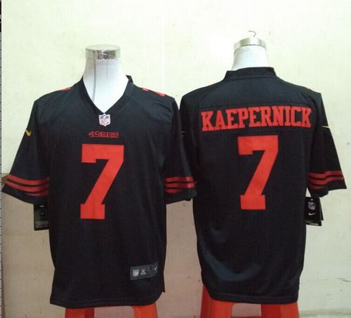 Nike 49ers #7 Colin Kaepernick Black Alternate Mens Stitched NFL
