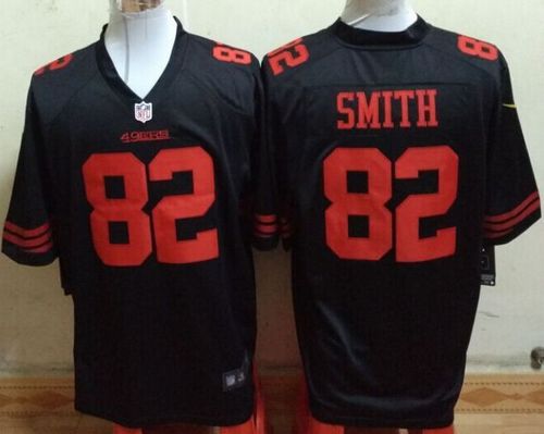 Nike 49ers #82 Torrey Smith Black Alternate Mens Stitched NFL Ga