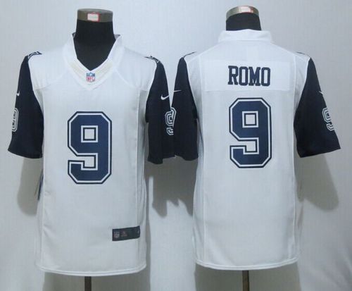 Nike Cowboys #9 Tony Romo White Mens Stitched NFL Limited Rush J