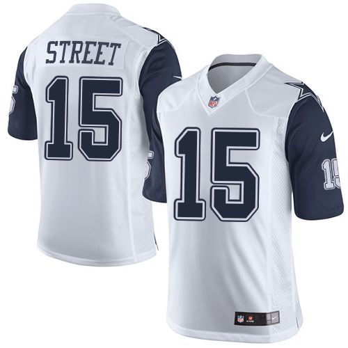 Nike Cowboys #15 Devin Street White Mens Stitched NFL Limited Ru