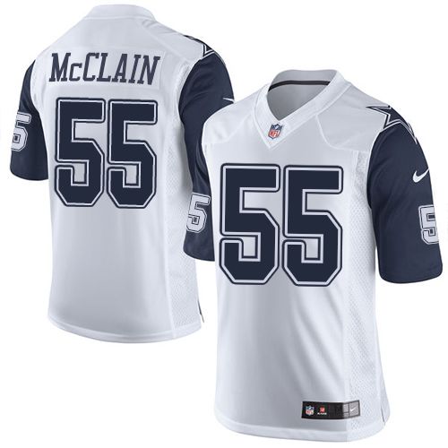 Nike Cowboys #55 Rolando McClain White Mens Stitched NFL Limited Jerseys