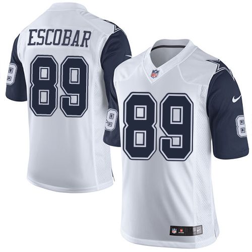 Nike Cowboys #89 Gavin Escobar White Mens Stitched NFL Limited Rush Jerseys