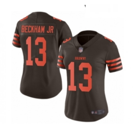 Womens Odell Beckham Jr Limited Brown Nike Jersey NFL Cleveland 