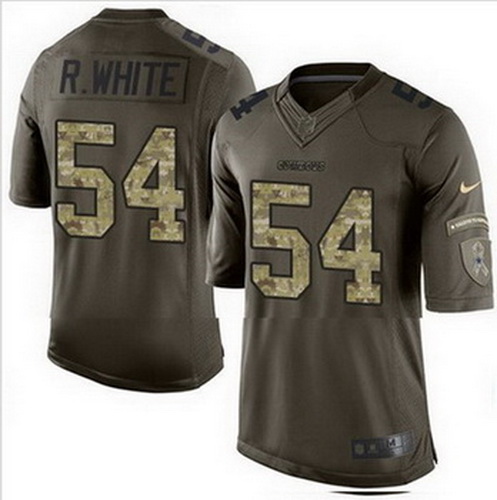 Nike Dallas Cowboys #54 Randy White Green Mens Stitched NFL Limited Salute To Service Jersey