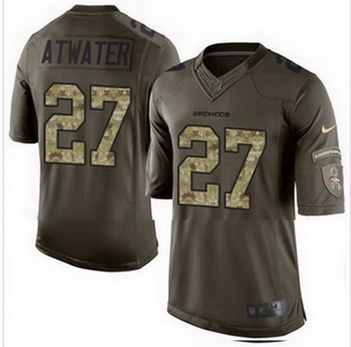 Nike Denver Broncos #27 Steve Atwater Green Mens Stitched NFL Li