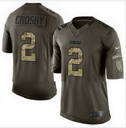 Nike Green Bay Packers #2 Mason Crosby Green Mens Stitched NFL L