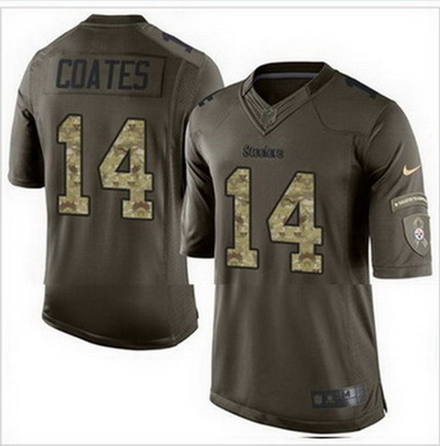 Nike Pittsburgh Steelers #14 Sammie Coates Green Mens Stitched NFL Limited Salute to Service Jersey