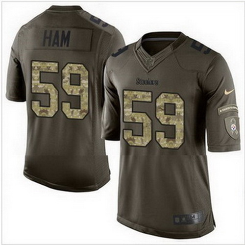 Nike Pittsburgh Steelers #59 Jack Ham Green Mens Stitched NFL Li