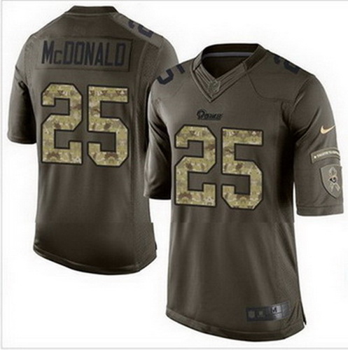 Nike St Louis Rams #25 T J  McDonald Green Mens Stitched NFL Limited Salute to Service Jersey