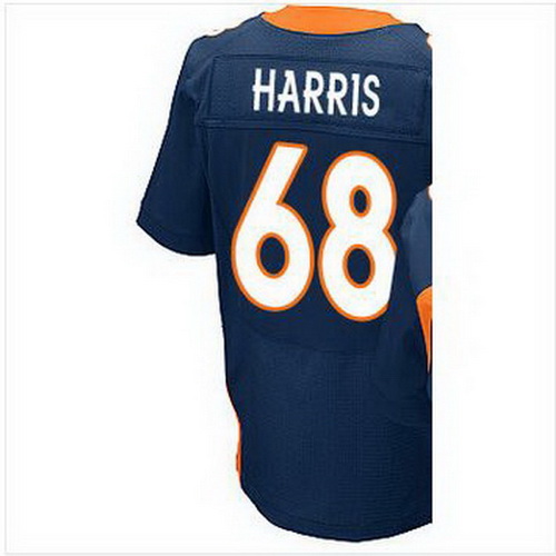 Denver Broncos # 68 Ryan Harris blue elite Jersey