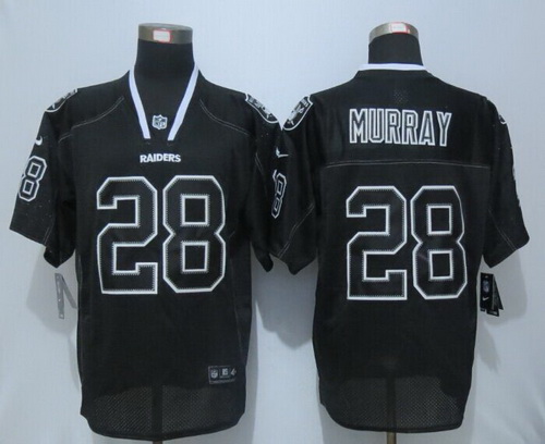 New Nike Oakland Raiders #28 Latavius Murray Lights Out Black Elite Jerseys