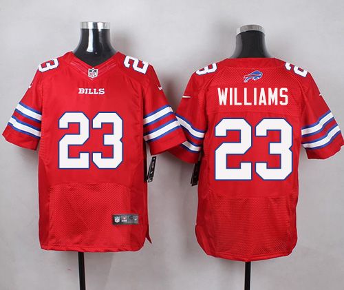 Nike Bills #23 Aaron Williams Red Mens Stitched NFL Elite Rush Jersey