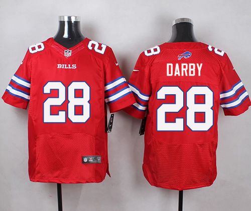 Nike Bills #28 Ronald Darby Red Mens Stitched NFL Elite Rush Jersey