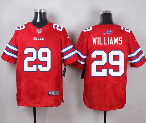 Nike Bills #29 Karlos Williams Red Mens Stitched NFL Elite Rush Jersey