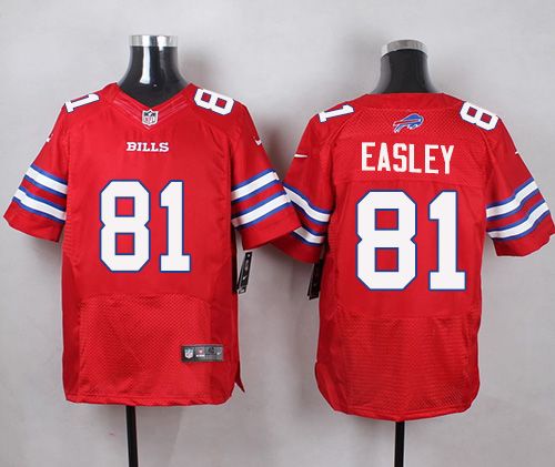 Nike Bills #81 Marcus Easley Red Mens Stitched NFL Elite Rush Je