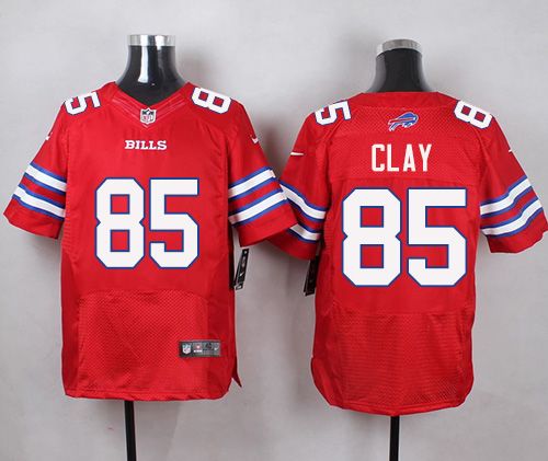 Nike Bills #85 Charles Clay Red Mens Stitched NFL Elite Rush Jersey